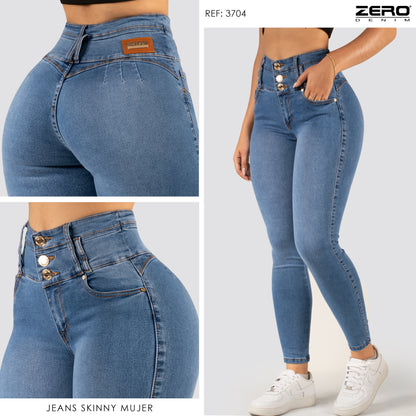 Jeans Skinny Tiro Alto 3704