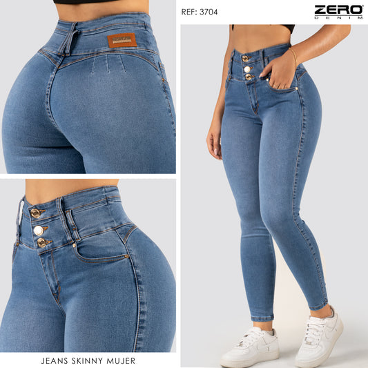 Jeans Skinny Tiro Alto 3704