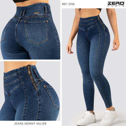 Jeans Skinny Tiro Alto 3706