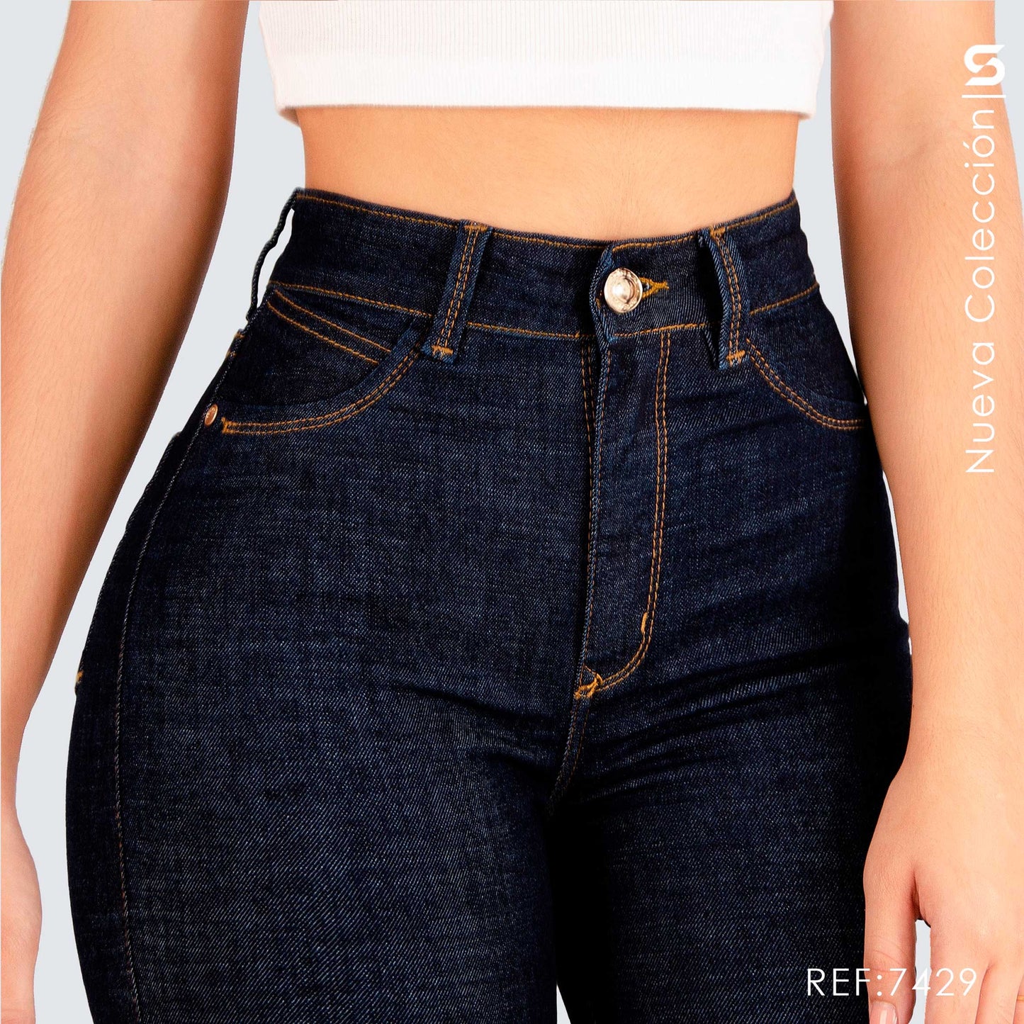 Jeans Skinny Tiro Alto S7429