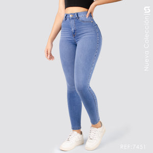 Jeans Skinny Tiro Alto S7451