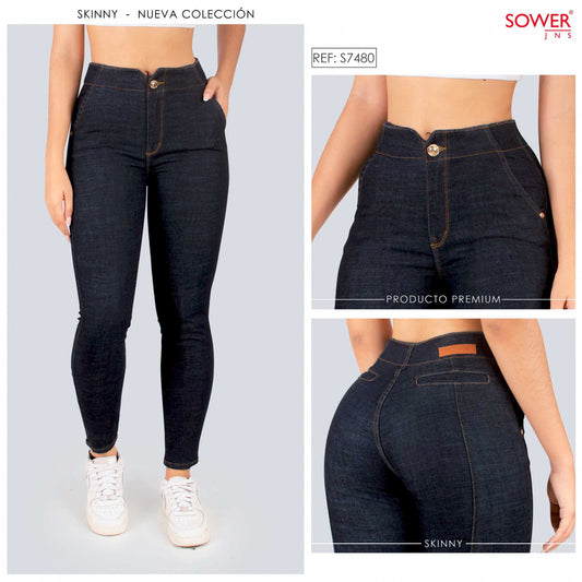 Jeans Skinny Tiro Alto S7480