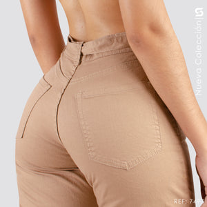 Pantalón Mom Fit  Tiro Alto S7497