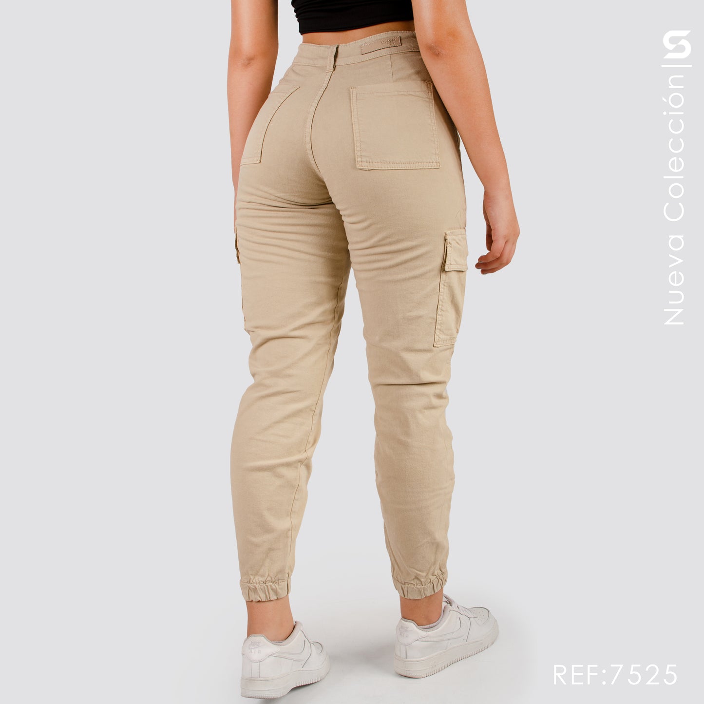 Pantalón Mom Fit Cargo Tiro Alto S7525