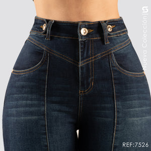 Jeans Skinny Tiro Alto S7526