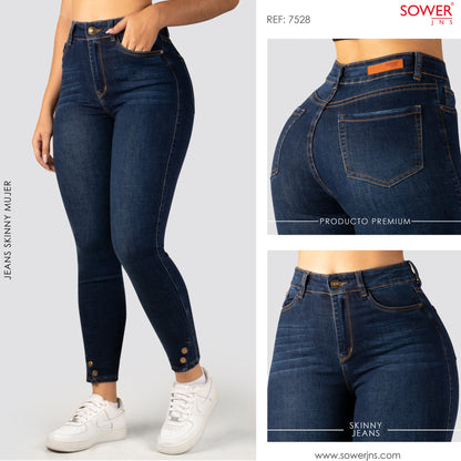 Jeans Skinny Tiro Alto S7528