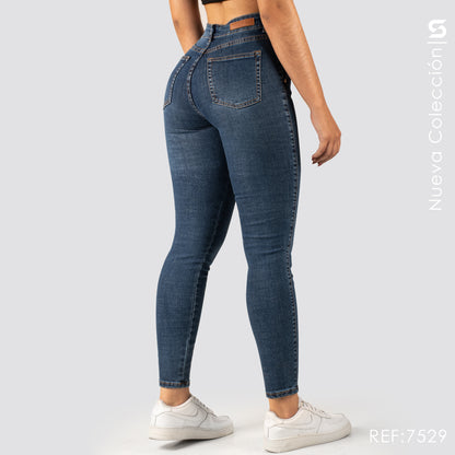 Jeans Skinny Tiro Alto S7529