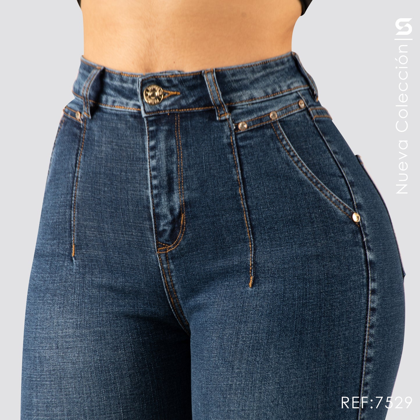 Jeans Skinny Tiro Alto S7529