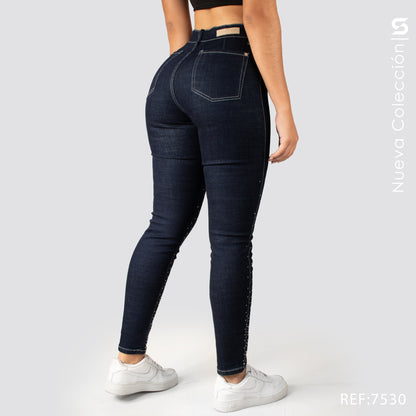 Jeans Skinny Tiro Alto S7530-P