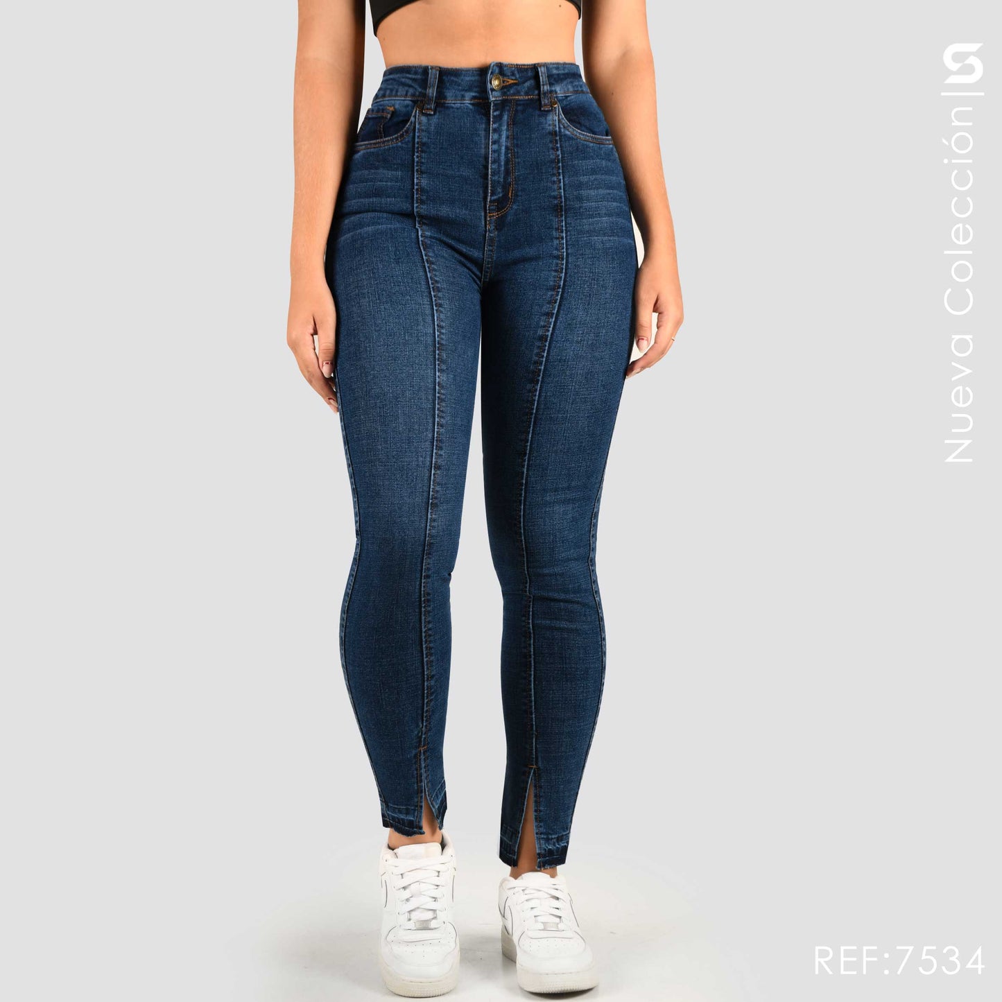 Jeans Skinny Tiro Alto S7534