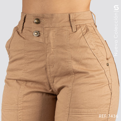 Jeans Mom Fit Tiro Alto S7436