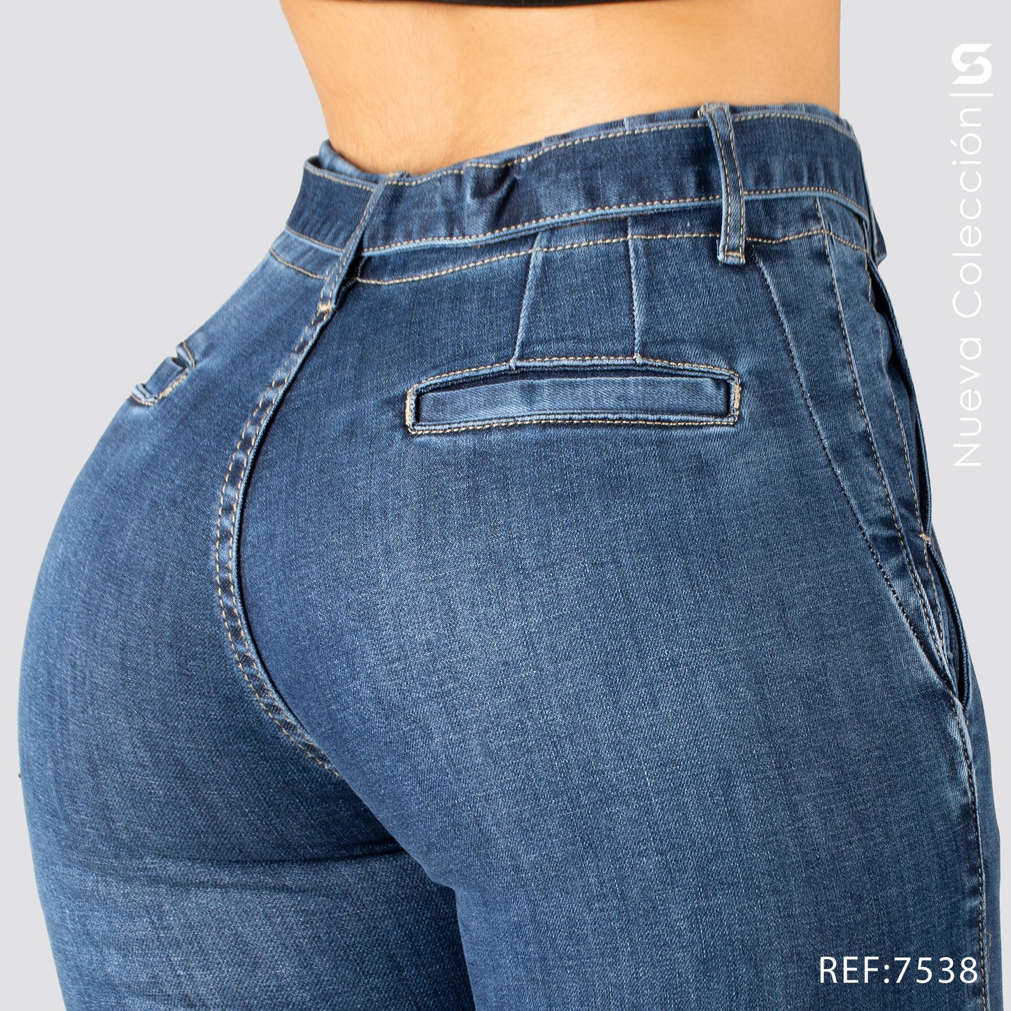 Jeans Skinny Tiro Alto S7538