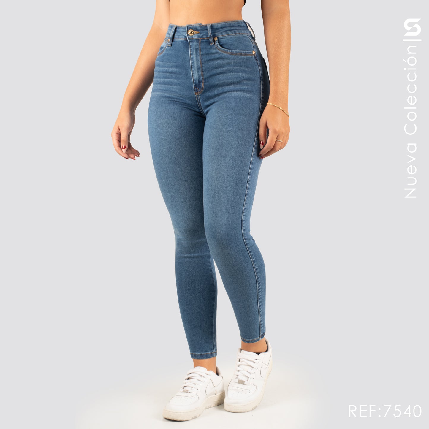 Jeans Skinny Tiro Alto S7540