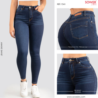 Jeans Skinny Tiro Alto S7541