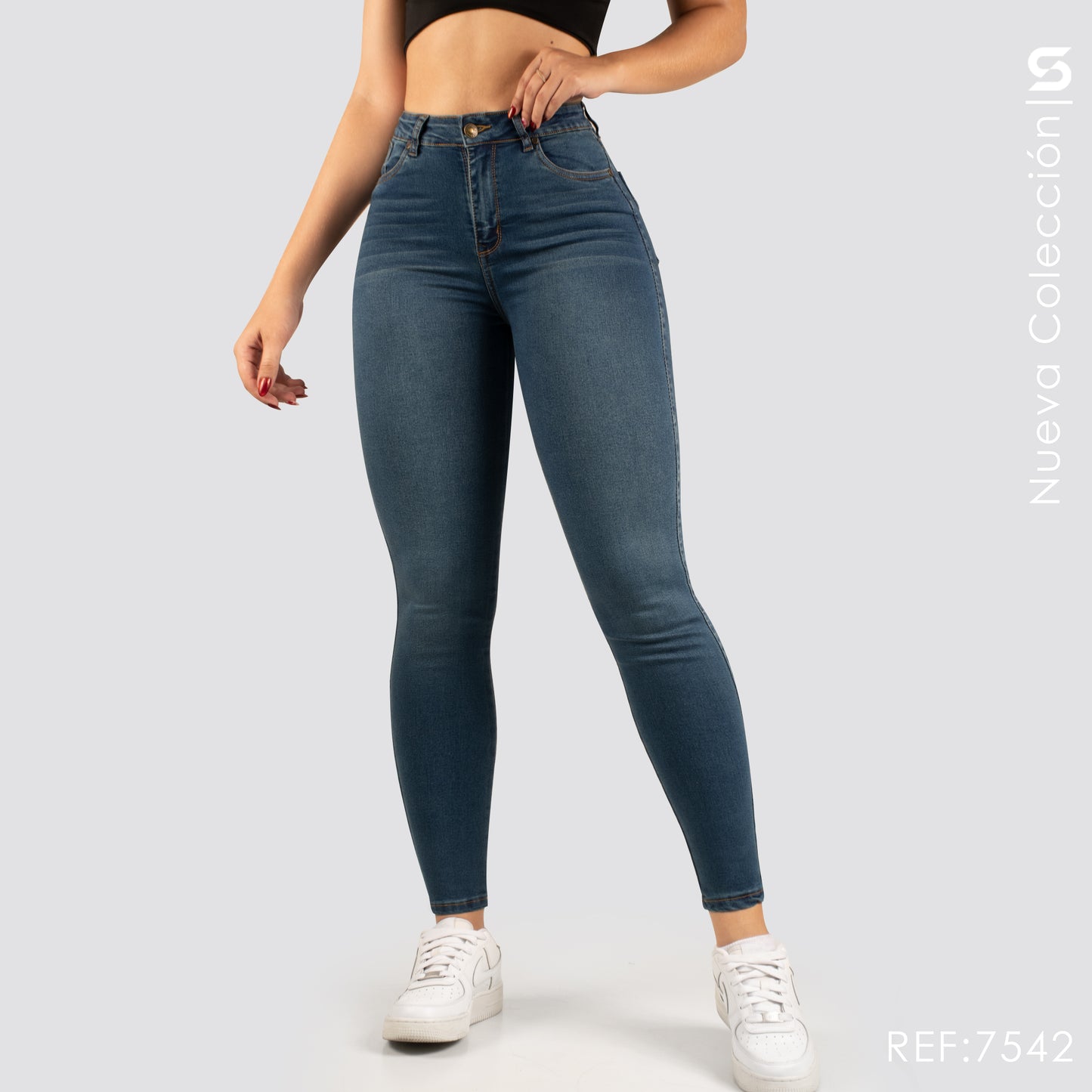 Jeans Skinny Tiro Alto S7542