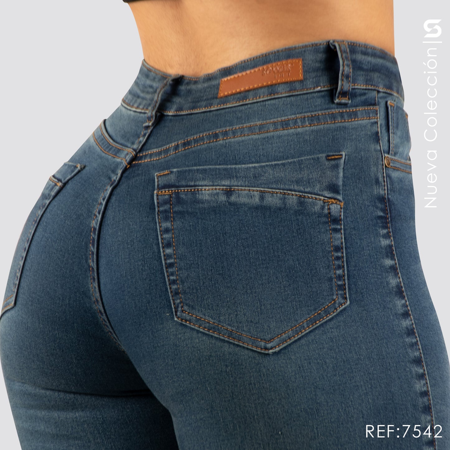 Jeans Skinny Tiro Alto S7542