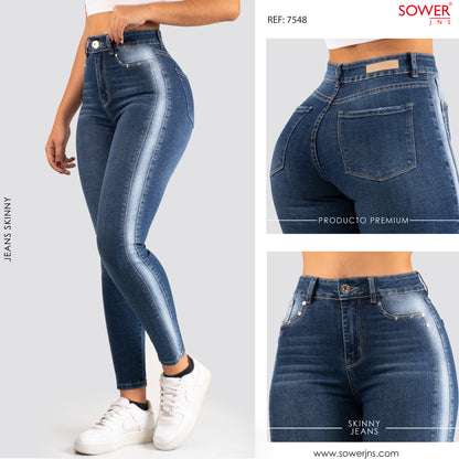 Jeans Skinny Tiro Alto S7548