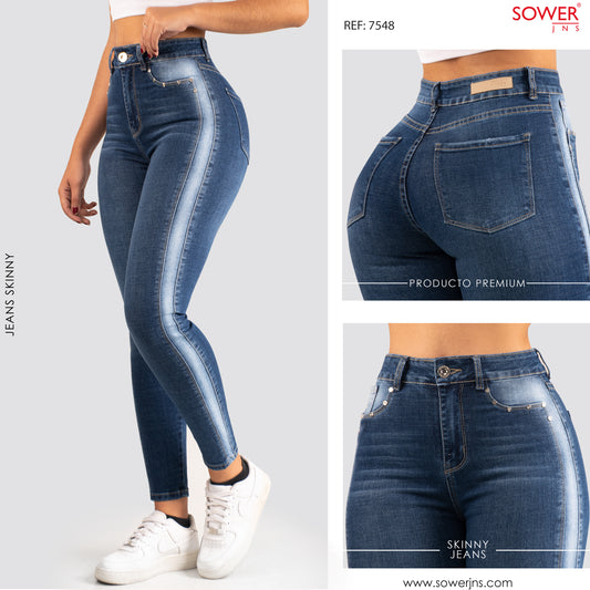 Jeans Skinny Tiro Alto S7548