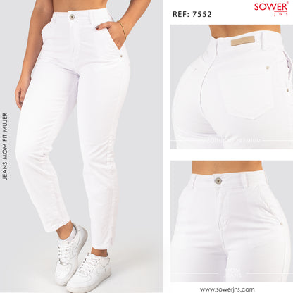 Jeans Mom Fit Tiro Alto S7552