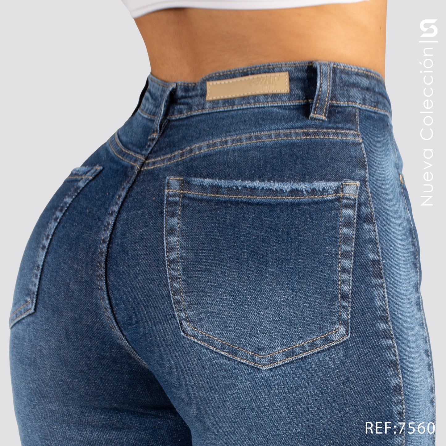Jeans Mom Flare Tiro Alto S7560