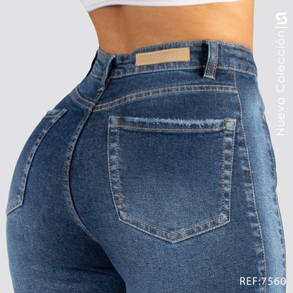 Jeans Mom Flare Tiro Alto S7560