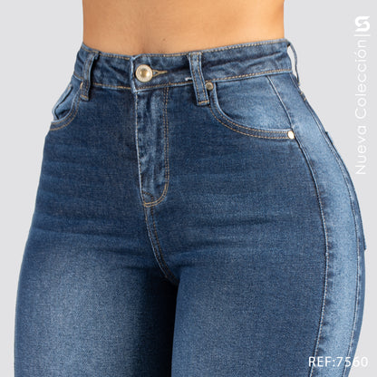 Jeans Mom Flare Tiro Alto S7560