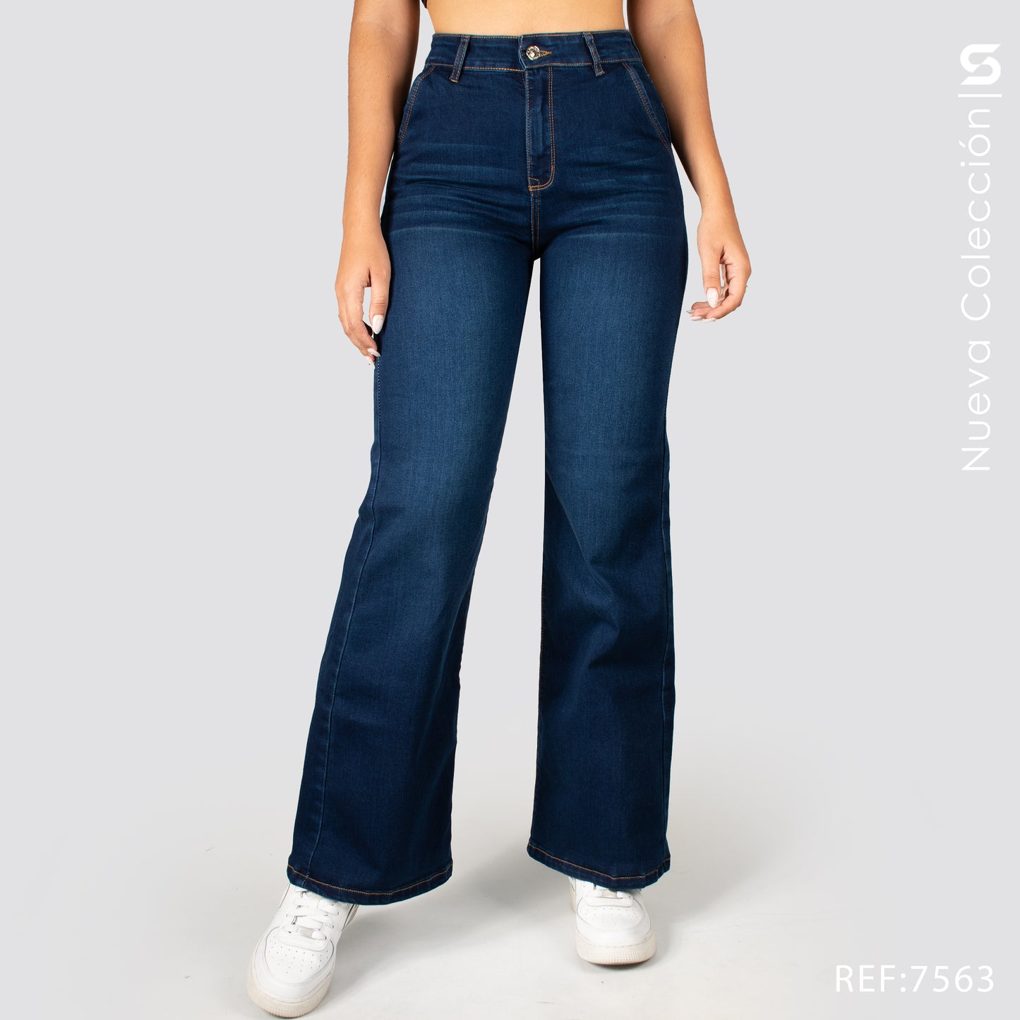 Jeans Mom Flare Tiro Alto S7563