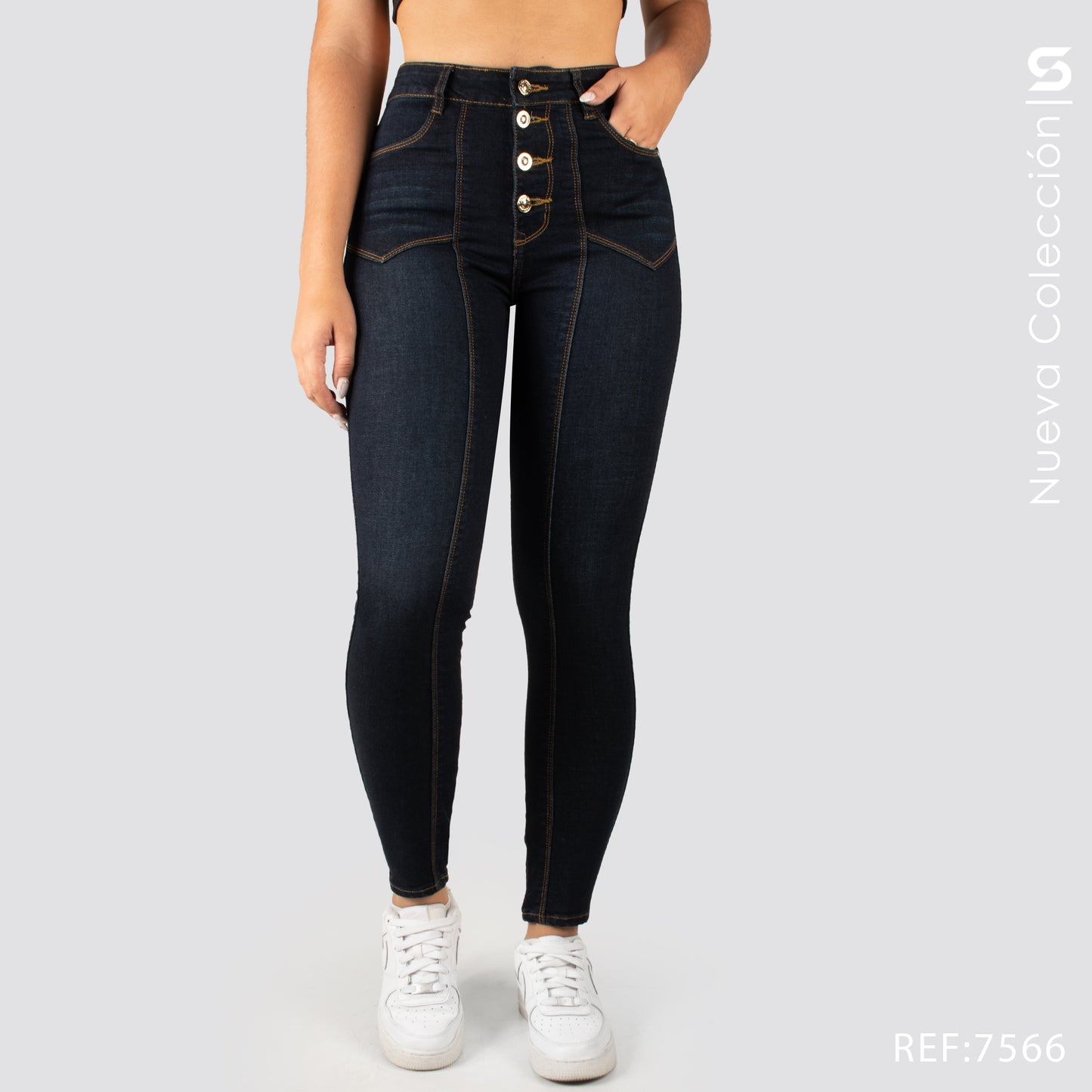 Jeans Skinny Tiro Alto S7566