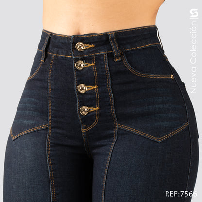 Jeans Skinny Tiro Alto S7566