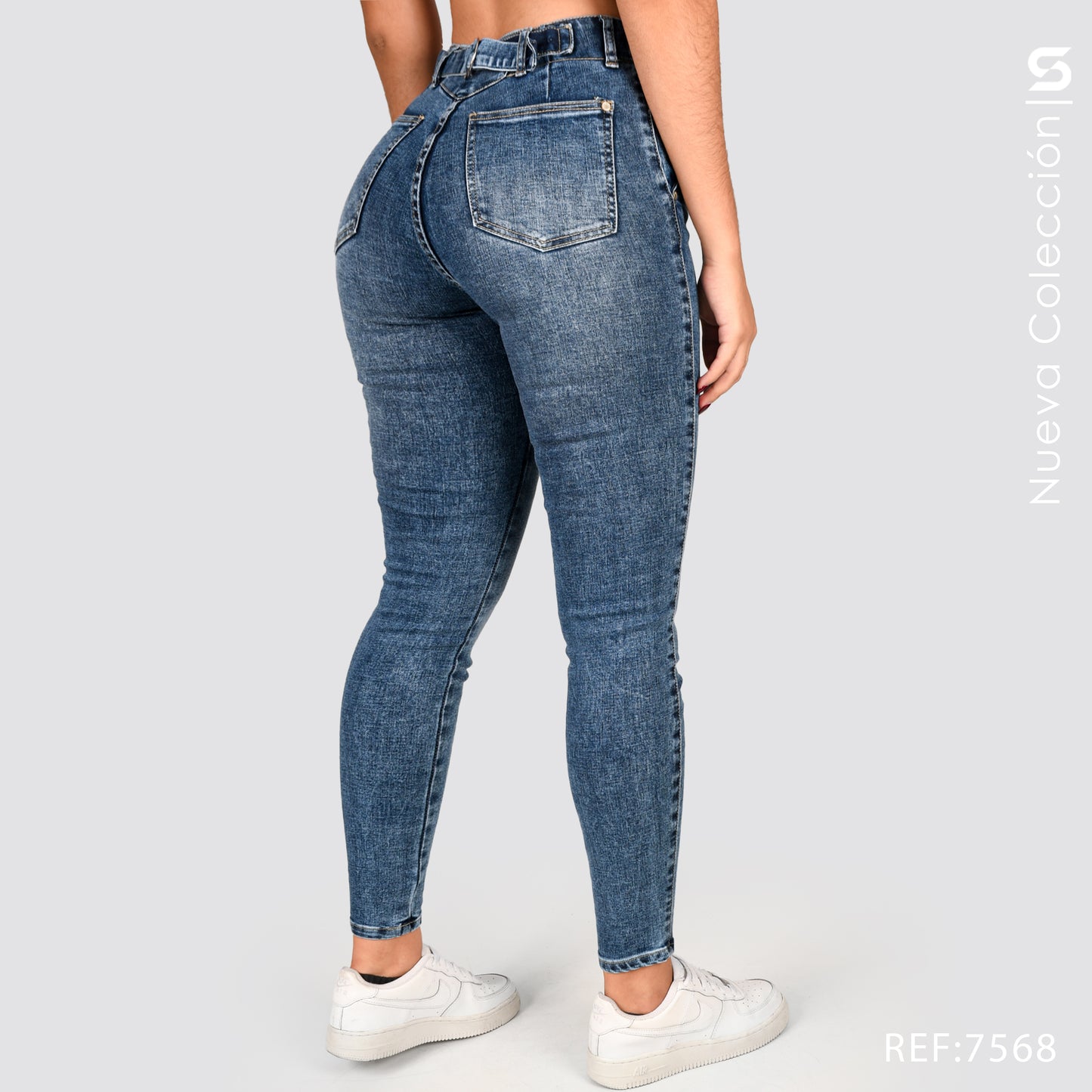 Jeans Skinny Tiro Alto S7568
