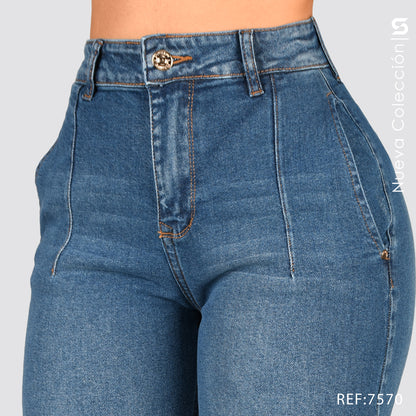 Jeans Mom Fit Tiro Alto S7570