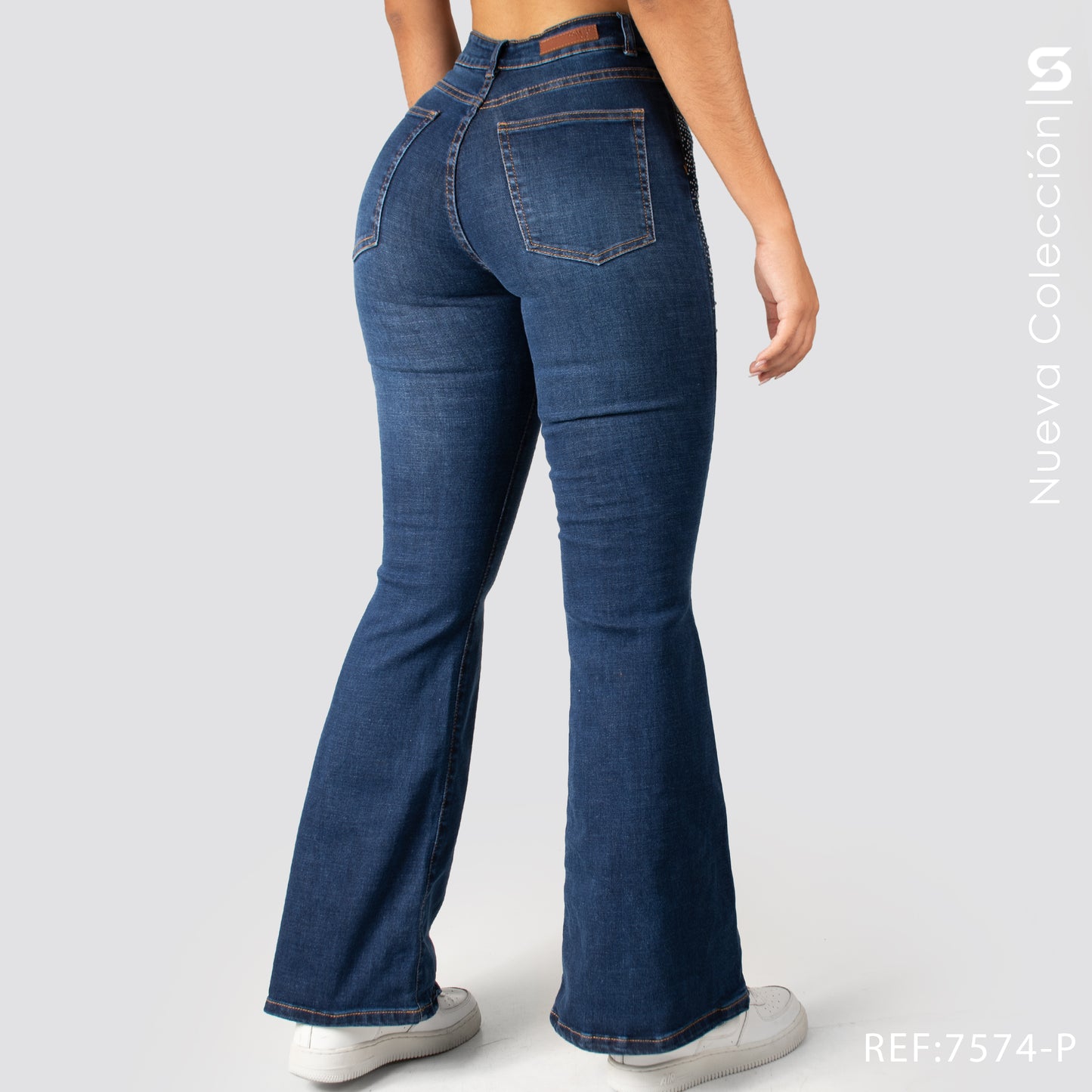 Jeans Mom flare Tiro Alto S7574-P