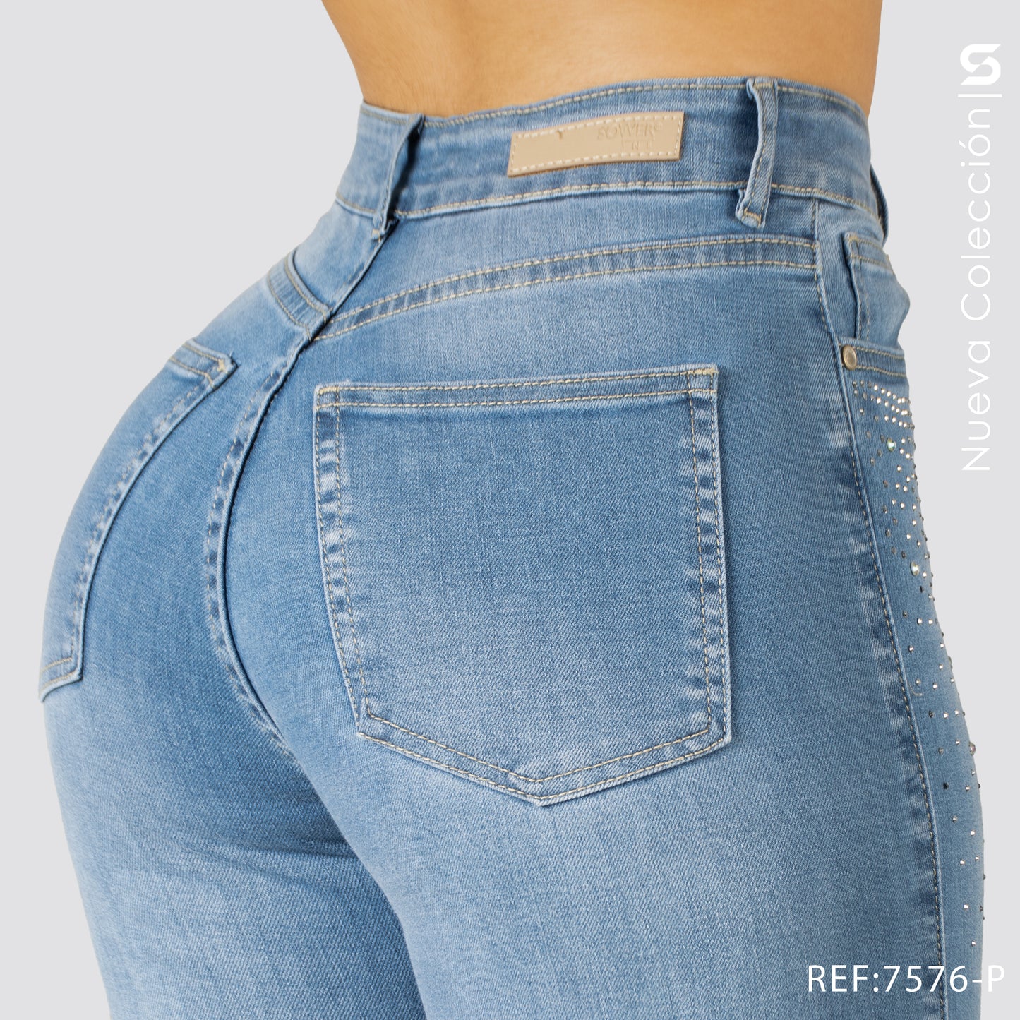 Jeans Skinny Tiro Alto S7576-P