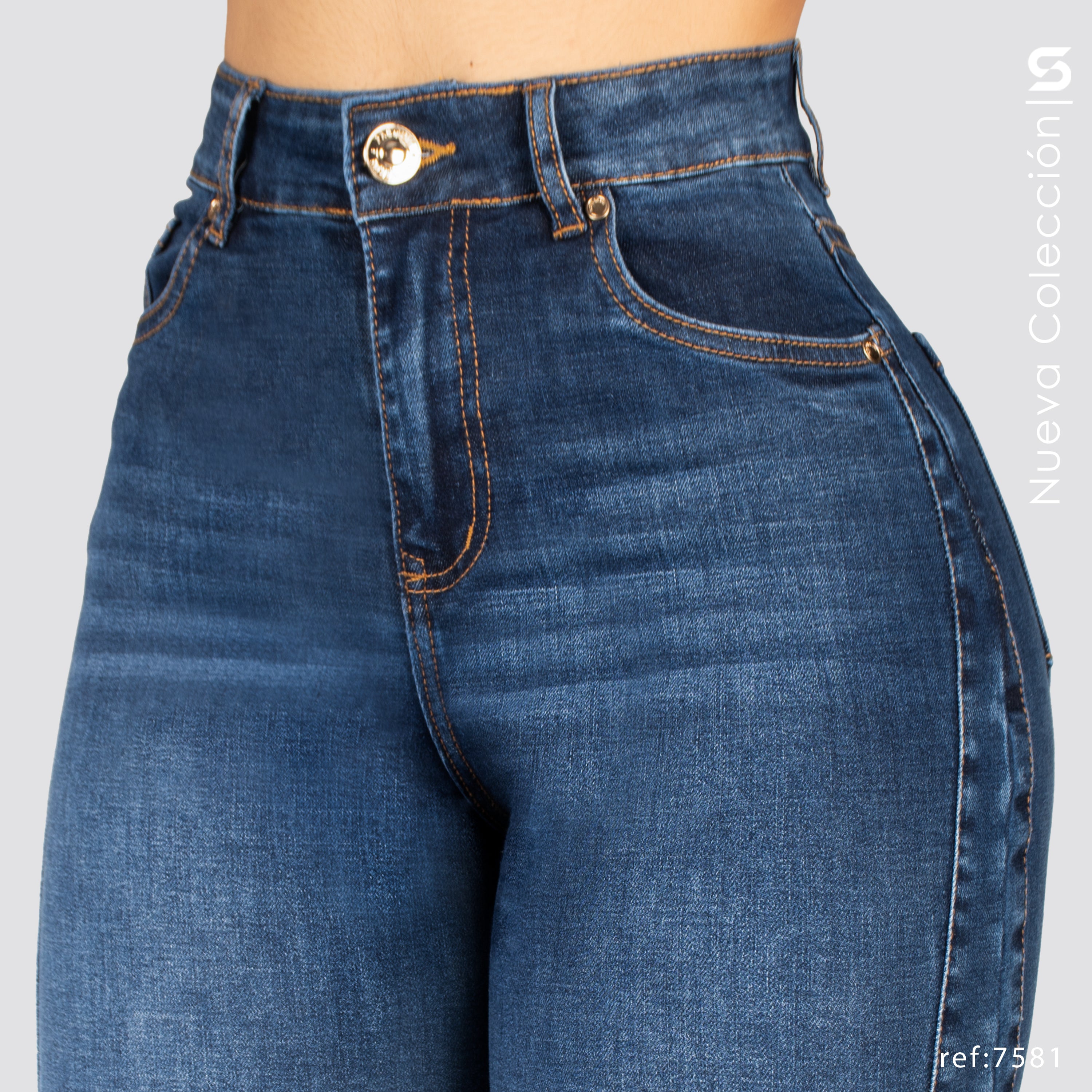 Jeans Mom Flare Tiro Alto S7581