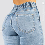 Jeans Mom Flare Tiro Alto S7583