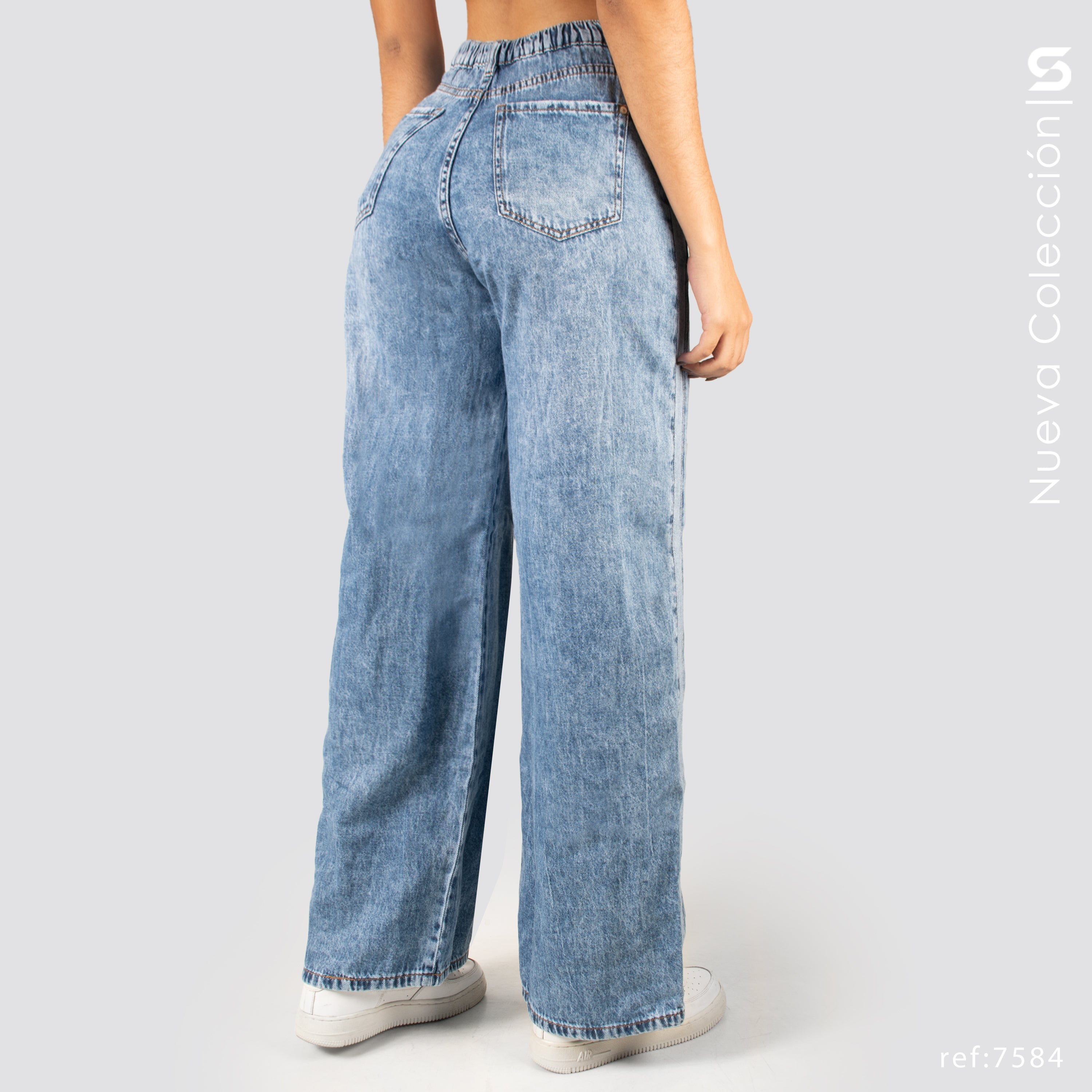 Jeans Mom Flare Tiro Alto S7584