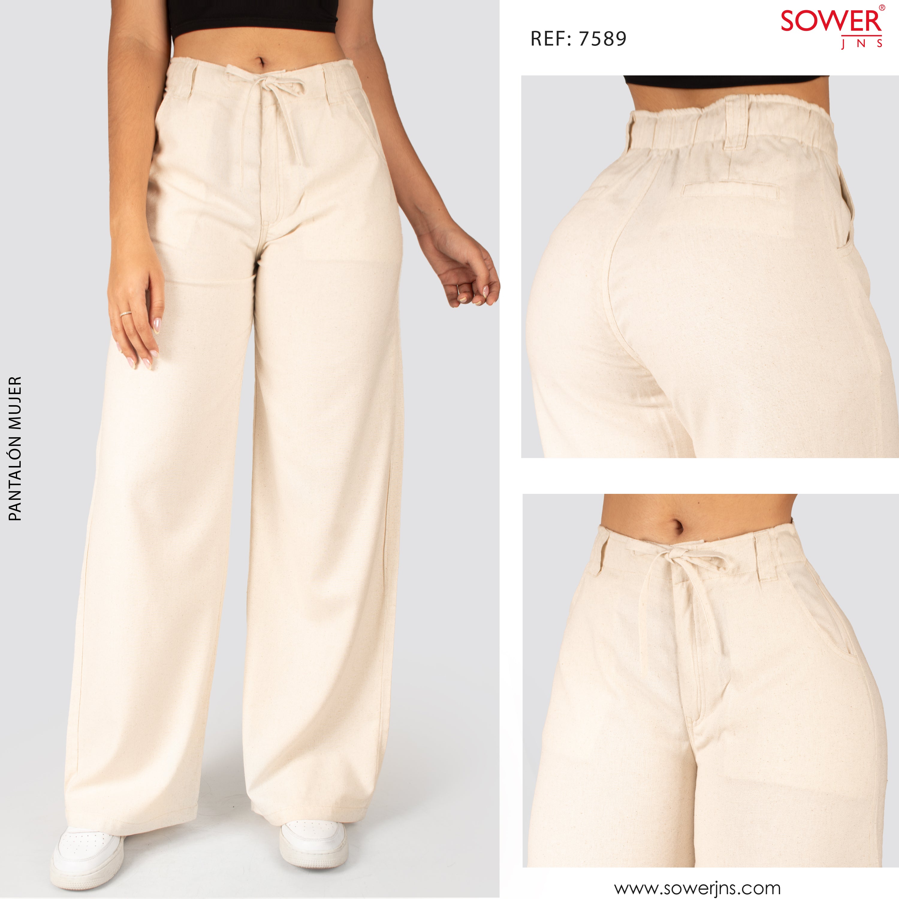 Pantalón Mom Flare Tiro Alto S7589