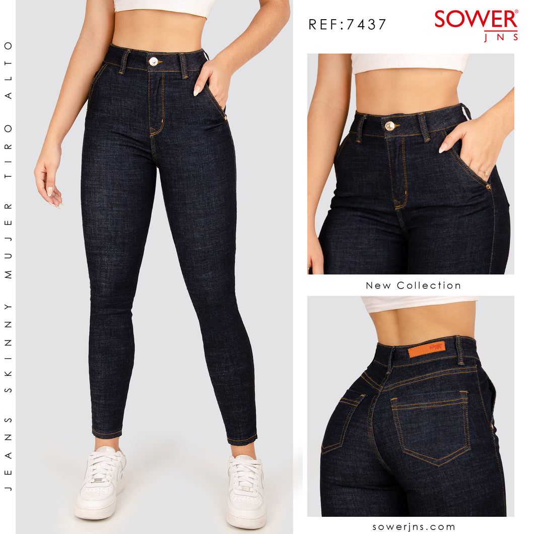 Jeans Skinny Tiro Alto S7437